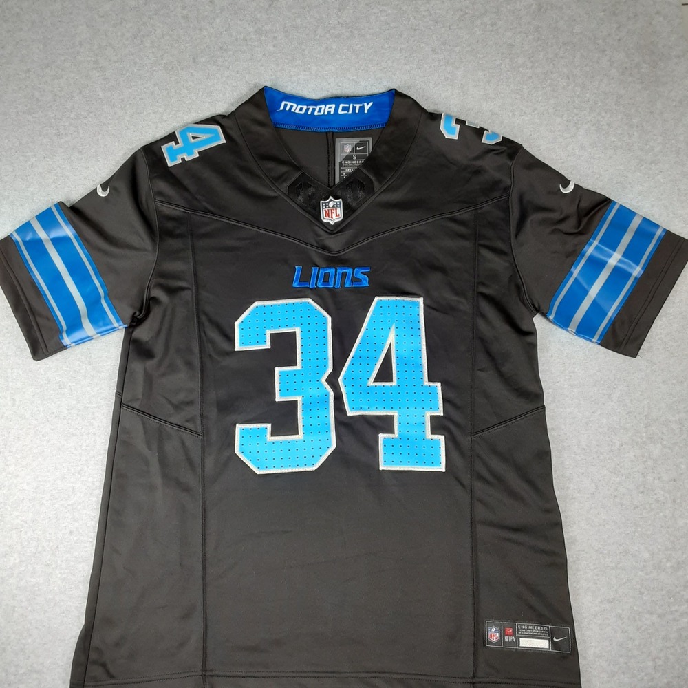Nike Detroit Lions Alex Anzalone 34 Alternate Jersey Black Motor City Mens Small